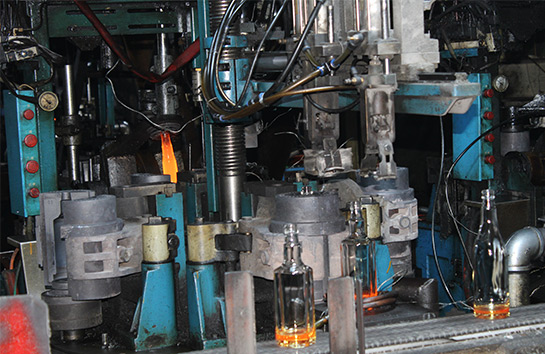 Glasflasche Thermo-bildende Qualitäts kontrolle