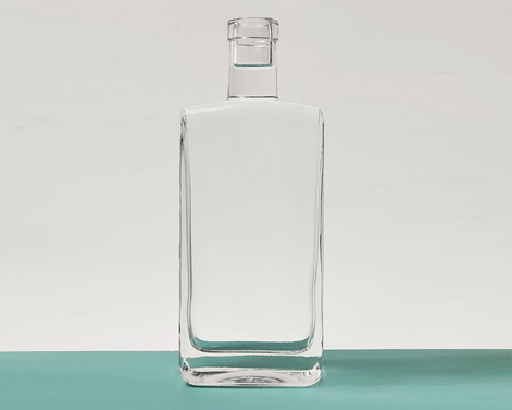 350ml rechteckiges GPI Finish Extra Weiß Flint Glas Wodka Gin Flasche
