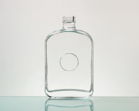 450ml rechteckiger Schrauben hals extra weiß Flint Cognac Flasche