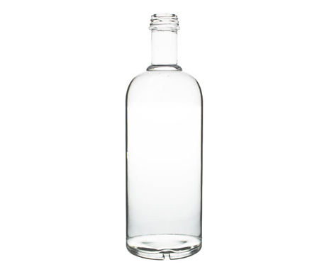 1L Zylinder Runde Gewinde Top Hohe Flint Wodka Flasche