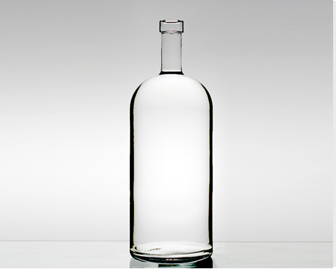 1,75 l leere extra weiße Flint Mode-Design Einzigartige Form Wodka Flasche