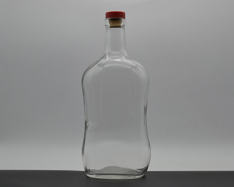 3L Riesige extra weiße Feuerstein glasbehälter runde klare Rum flasche