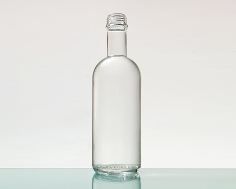 500ml runde Form hohe Flint Galss Whisky flasche
