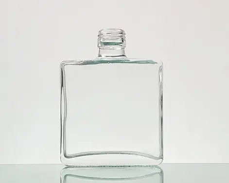 Rechteckige quadratische Spirituosen Glasflaschen