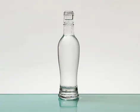 200ml runde Form Schraube Top Dicke Basis Extra Weiß Flint Glas Rum Flasche