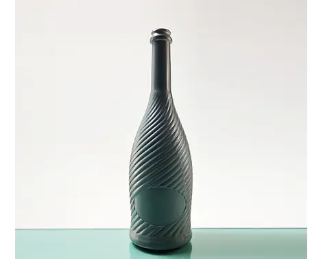 750ml Spezielles Design Dunkle Farbe Wine Flasche