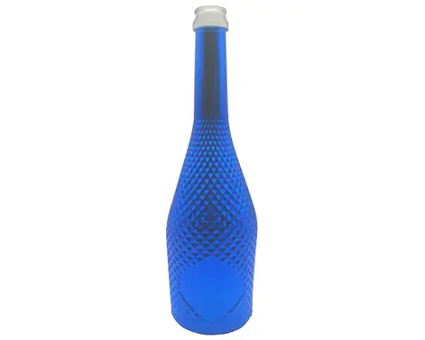 75cl neue glänzende blaue Champagner flasche