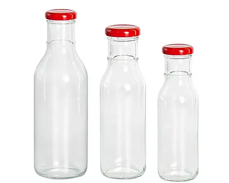 250ml Zylinder Rund Flint Heiße Sauce Glasflasche