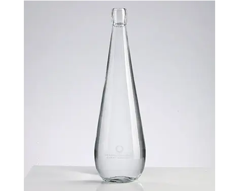 75cl Extra weiße runde elegante Gewinde oberteil Glas Wasser flasche