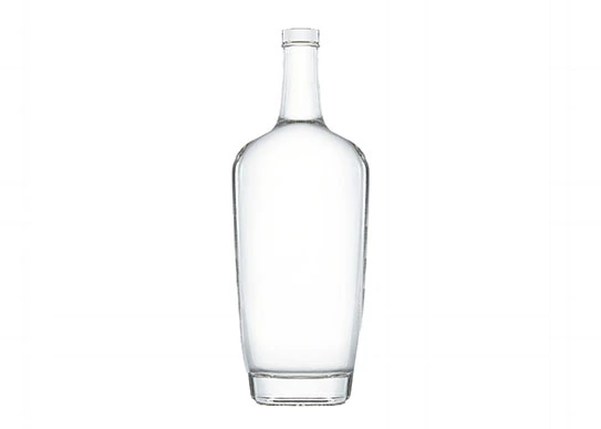 750ml ovale extra weiße Flint Glas Gin Flasche
