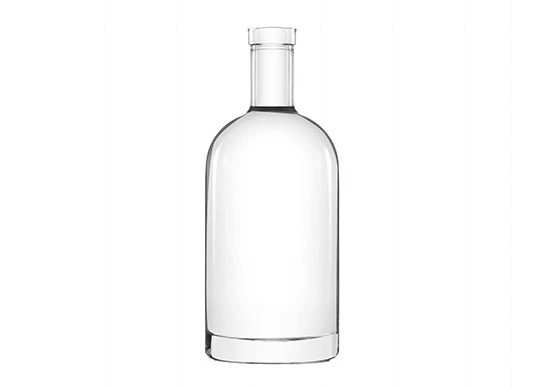 750ml runde extra weiße Feuerstein nordische Wodka-Glasflasche