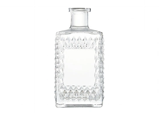 750ml Custmoized Einzigartige Form Solid Farbiges Glas Rechteck Tequila Flasche