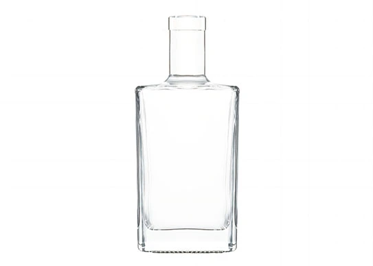 Quadratische Form schwere Glas basis Premium 750ml Gin Flaschen mit flacher Schulter
