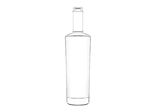 750ml Glas Verpackung GPI Finish Runde Form Tall Spirituosen Flaschen