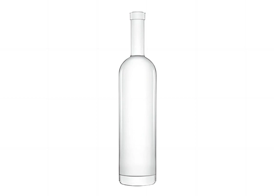 Glatte Glasflaschen Zylinder form, große 750ml Wodka-Flasche