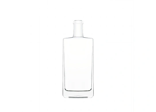 Rechteckige Glasflasche T-Kork Top Wodka Rum Verpackung