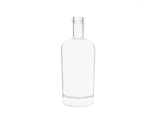 Rund 700ml Glasflasche Extra Flint Platte Finish