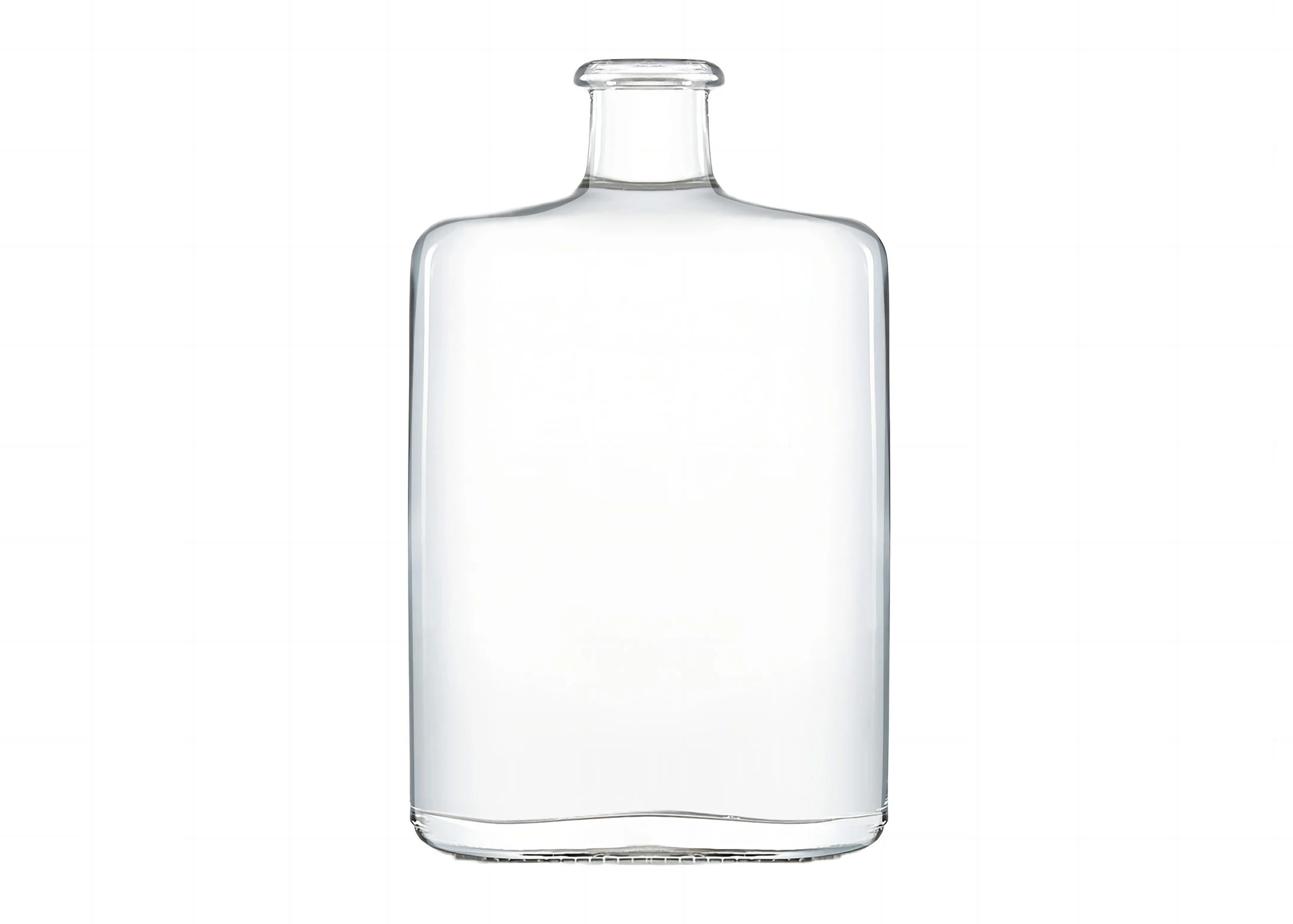 Gin Verpackung leere Glasflasche 500ml Größe ovale Form