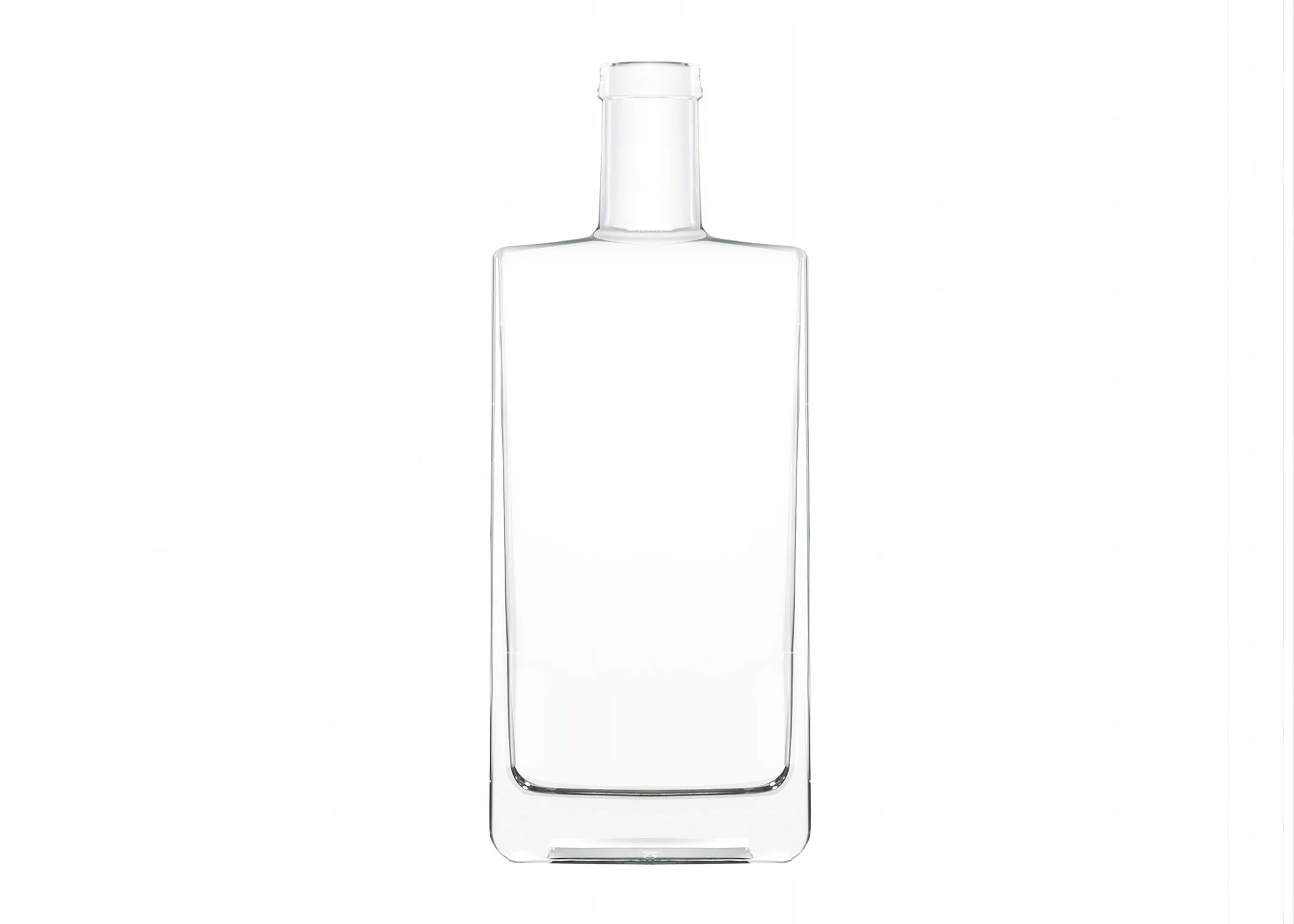 Rechteck-Glasflasche 500ml extra Flint Glas T-Cork Top