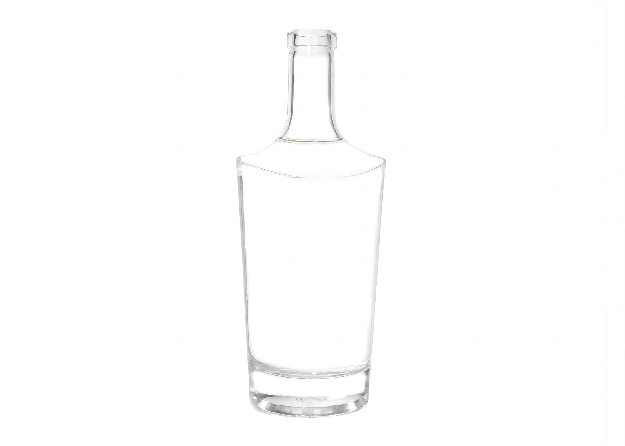 Spezielle Schulter Design 500ml Spirituosen Glasflasche