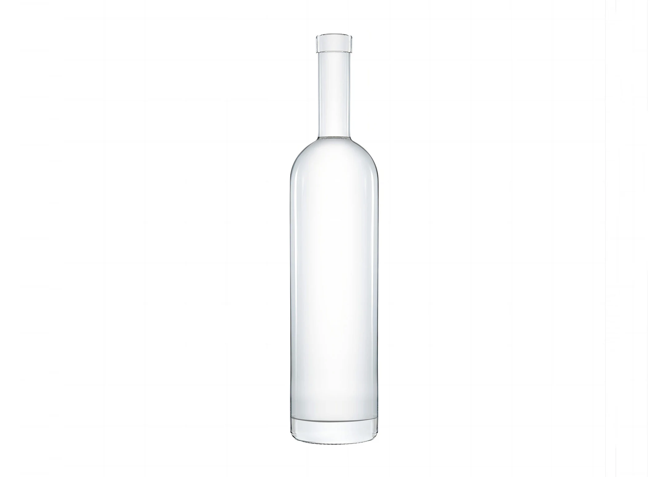 Hohe Zylinder 500ml Wodka Glasflasche Bar Top