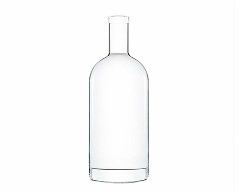 Kristall klar 1000ml Kork Stopper Runde Wodka Flasche für Spirituosen