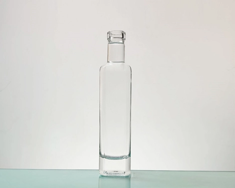 250ml quadratische extra weiße Feuerstein-Rum flasche aus klarem Glas