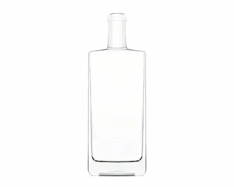 750ml rechteckige Form Heißer Verkauf Extra Weiß Flint Rum Flasche