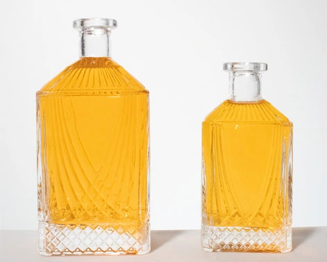 Extra weißer Flint Quadratisch 750ml Glas Wodka Rum Bourbon Tequila Flaschen